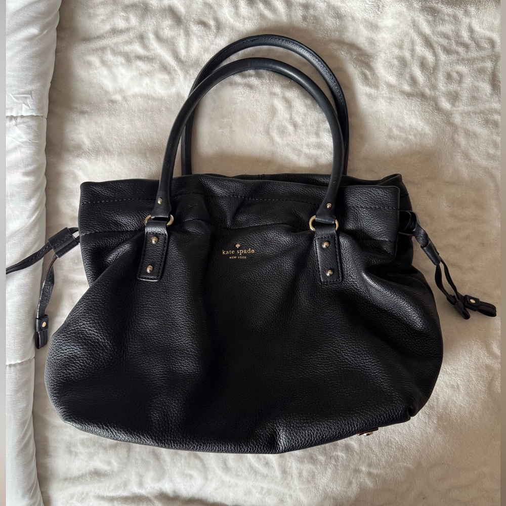 Kate Spade Black Leather Tote Bag